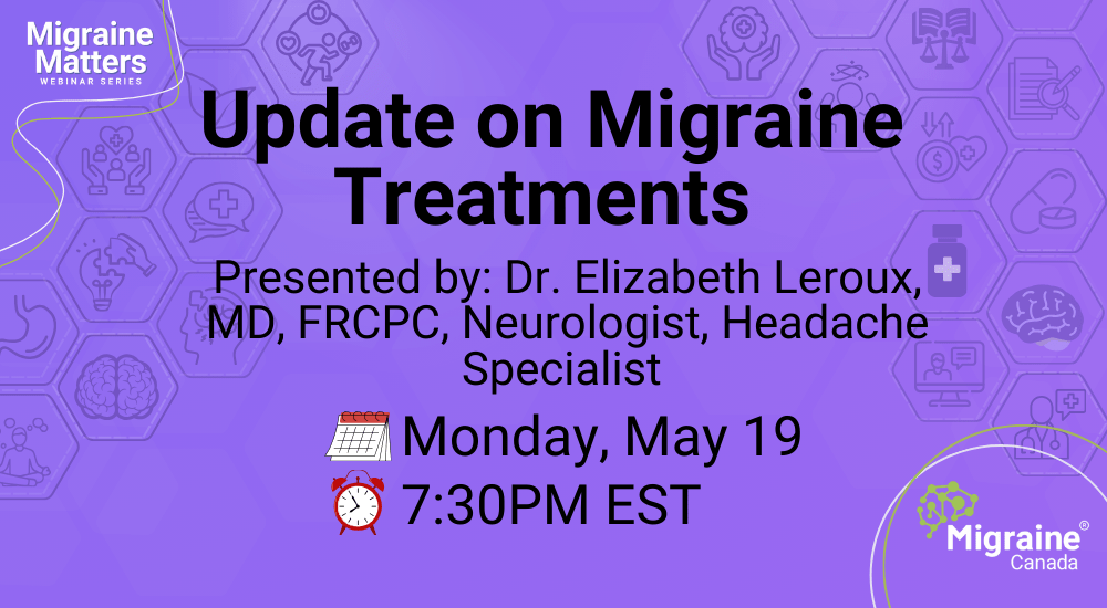 Update on Migraine Treatments webinar banner