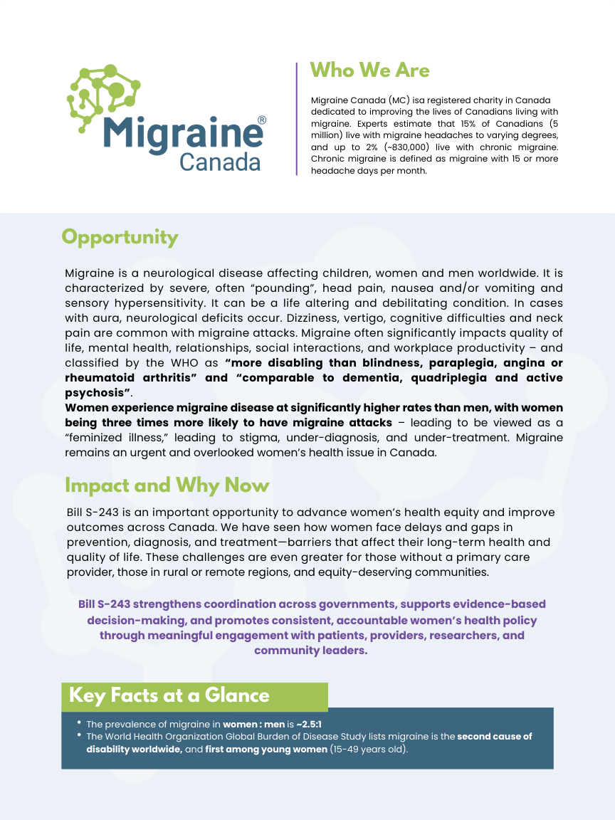 WHF - Migraine Canada